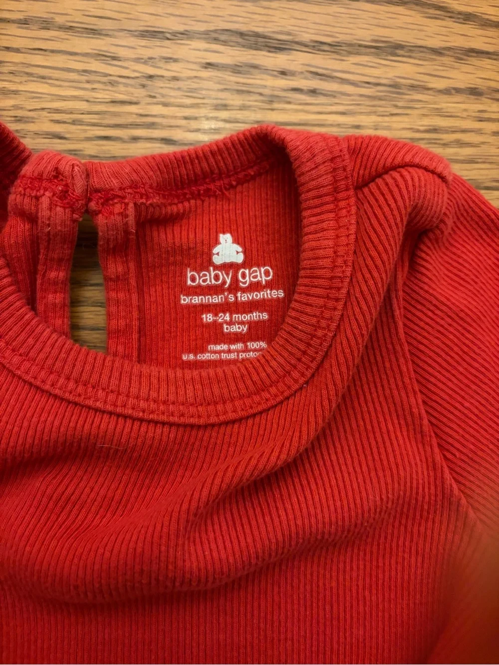 Baby Gap Kids Long-Sleeve Crewneck Tops - Black and Red